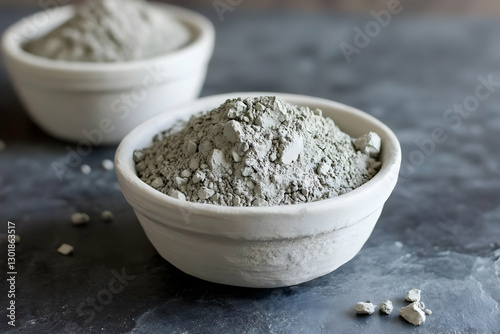 Photo Gray Clay Powder Whit...