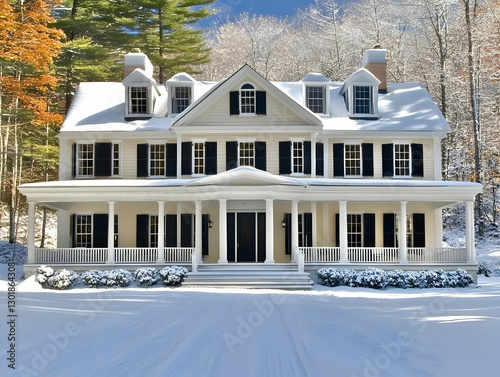 Photo Winter House Snow Hom...