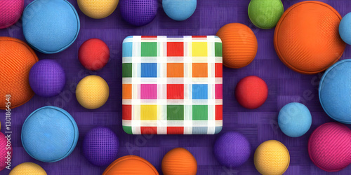 3D Illustration Colorful Sp...