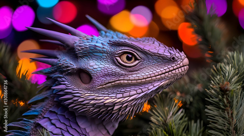 3D Illustration Purple Drag...