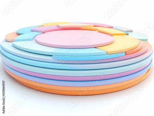 3D Illustration Abstract Pa...