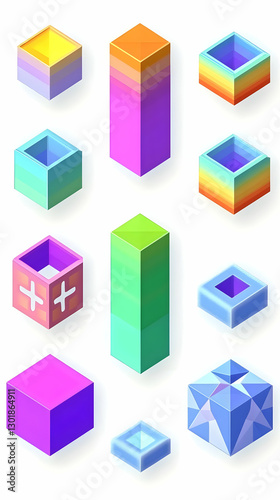 Illustration Set of Vibrant...