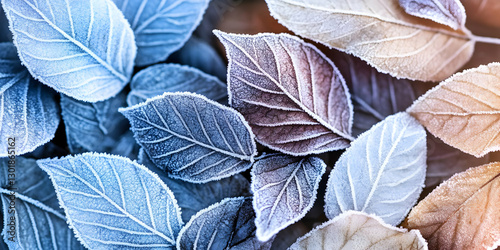 Photo Frosty Leaves Winter ...