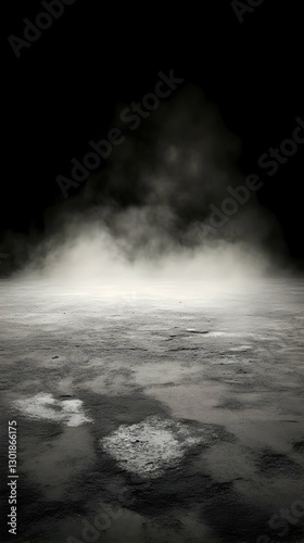 Dark Abstract Background Illustration - Fog, Mist, Ground, Texture, Black, Light, Empty, Shadow, Surface