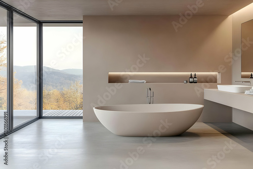 Modern Bathroom 3D Render