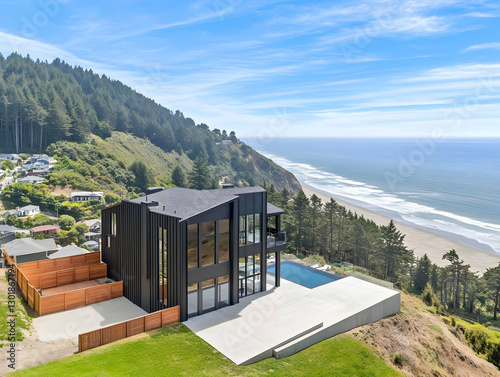 Photo Modern Cliffside Home...