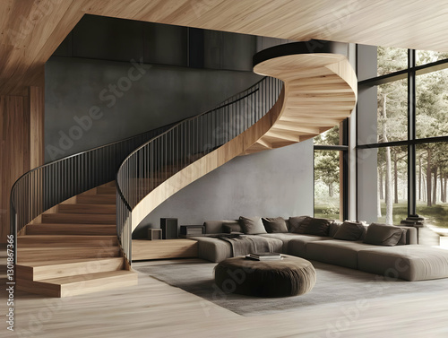 3D Illustration Modern Inte...