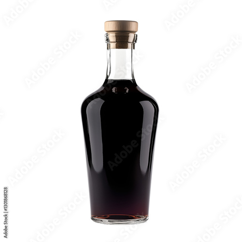 bottle of balsamic vinegar on transparent background