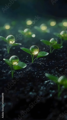 3D Illustration - Glowing P...