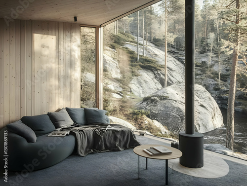 Cozy Cabin Illustration - N...