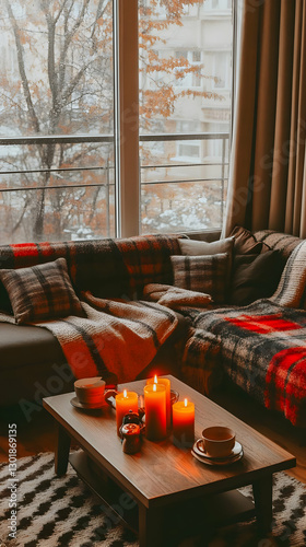 Photo Cozy Autumn Evening b...