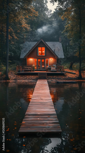 Photo Cabin Forest Lake Doc...