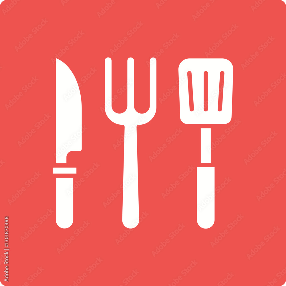 Fototapeta premium Kitchen utensils Icon