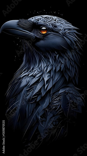 Illustration Dark Raven, Bi...