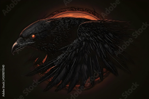 Illustration Dark Raven Win...