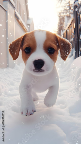 Illustration of Cute Puppy ...