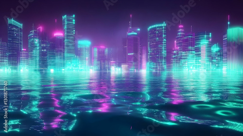 Illustration - Neon Citysca...