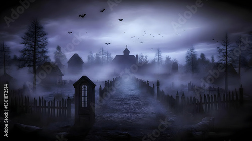 Illustration of Spooky Vill...