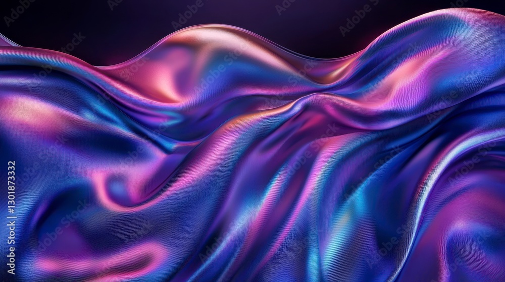 Obraz premium Abstract wavy colorful fabric background for modern wallpaper, art