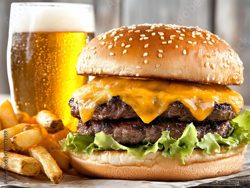 Photo, Double Cheeseburger,...