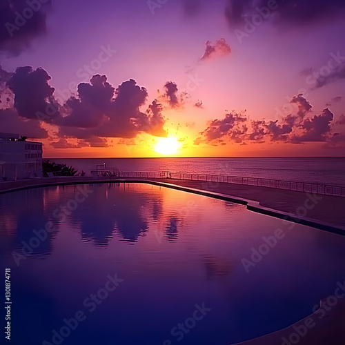 Photo - Purple Sunset Ocean...