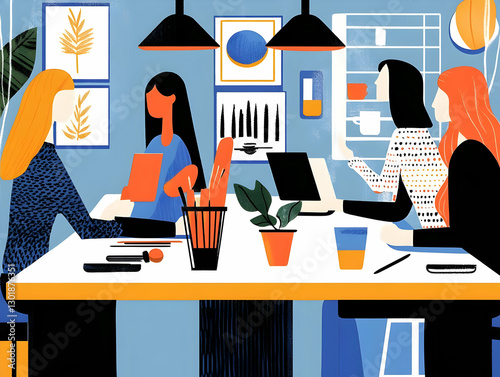 Illustration - Women Teamwo...