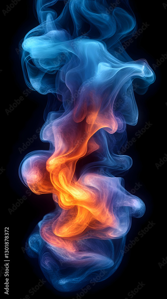 Abstract Digital Art Glowing Smoke Colors Abstract Digital Art Glowing Smoke Colors