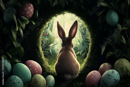 Illustration of Easter Bunn...