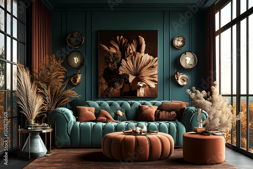 3D Illustration Interior De...