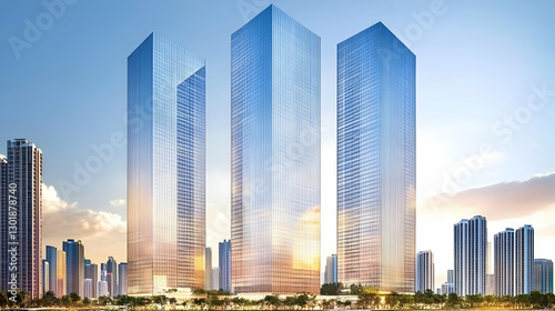 3D Illustration Modern Skys...