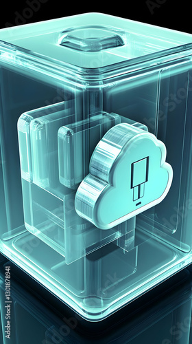 3D Illustration Cloud Stora...