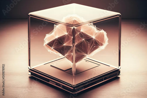Abstract 3D Render of Data ...
