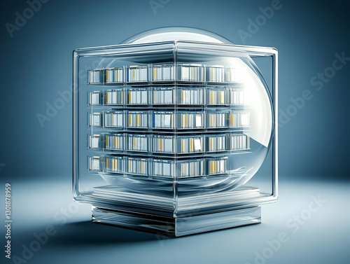 3D Illustration Glass Serve...