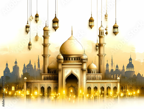Illustration Golden Mosque,...
