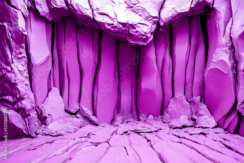 3D Abstract Background Purp...