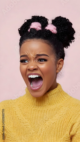 Photo, Woman, Screaming, Ex...