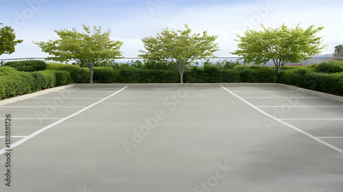 Photo Empty Parking Lot, Tr...