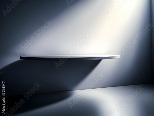 3D Illustration Empty Shelf...