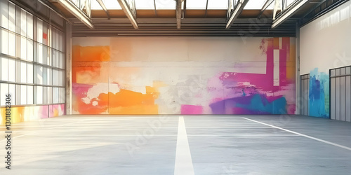 3D Illustration Empty Parki...