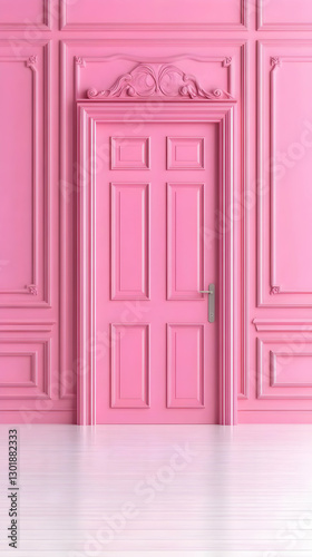 3D Illustration Pink Room D...