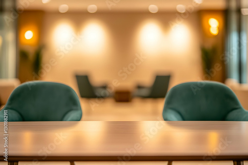 Photo Blurred Office Backgr...