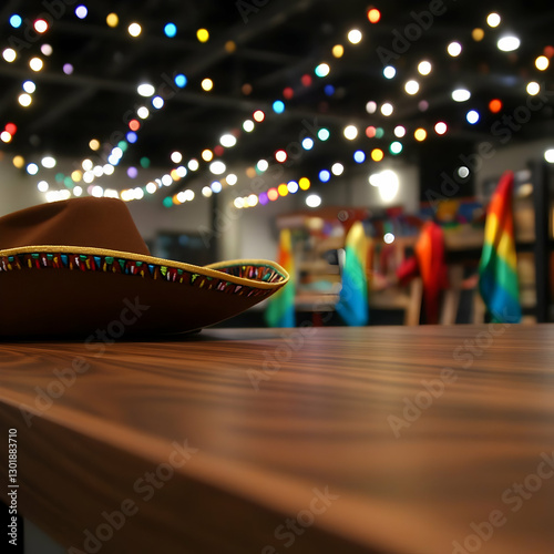 Photo: Brown Hat, Colorful ...