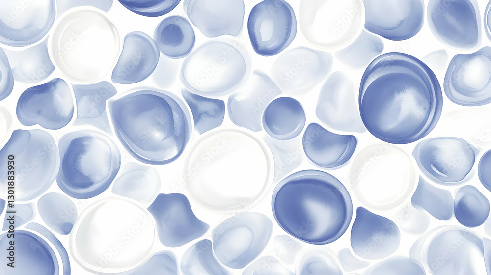 Abstract Background Illustration - Blue and White Spheres Abstract Background Illustration - Blue and White Spheres