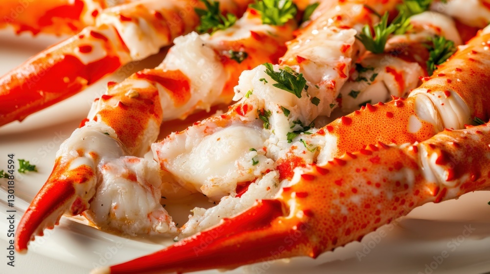 Deliciously prepared crab legs seafood restaurant food photography cozy dining close-up culinary experience Deliciously prepared crab legs seafood restaurant food photography cozy dining close-up culinary experience