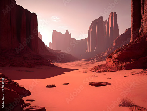 3D Illustration - Red Deser...
