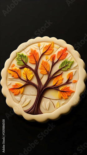 3D Illustration Autumn Tree...