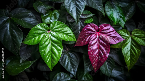 Photo Lush Green and Purple...
