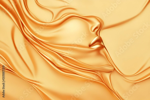 3D Abstract Background Gold...