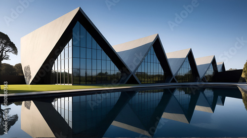 Dramatic structures loom, their enveloping shadows fostering a reflective and eerie ambiance.