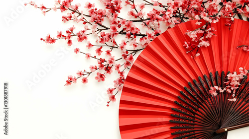 Photo Red Fan and Pink Cher...